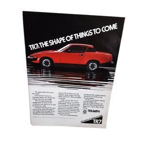 1975 Triumph TR7 Red Color Car Original Vintage print ad